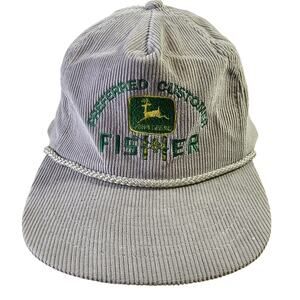 FisMer Vintage Courdoury Gray n Green Hat. Rare find. Adjustable. Unique Stylish
